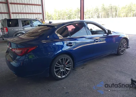 2018 Infiniti Q50 3.0T Red Sport 400 z USA, uszkodzony, nr VIN JN1FV7ARXJM481230